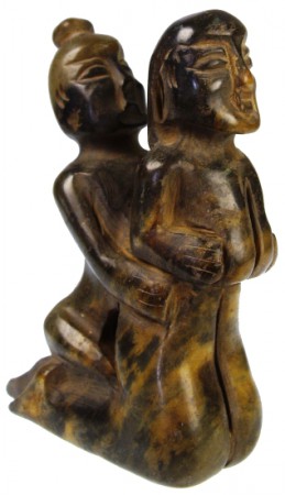Sadigh Gallery's Ancient Asian Jade Statue of a Couple Copulating 1700AD (4" x 3")